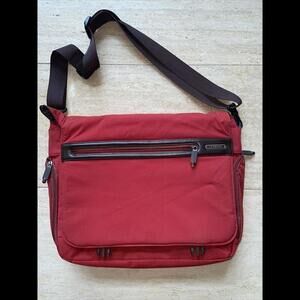 Ace Gene Red Business Messenger Laptop‎ Bag with pass through sleeve